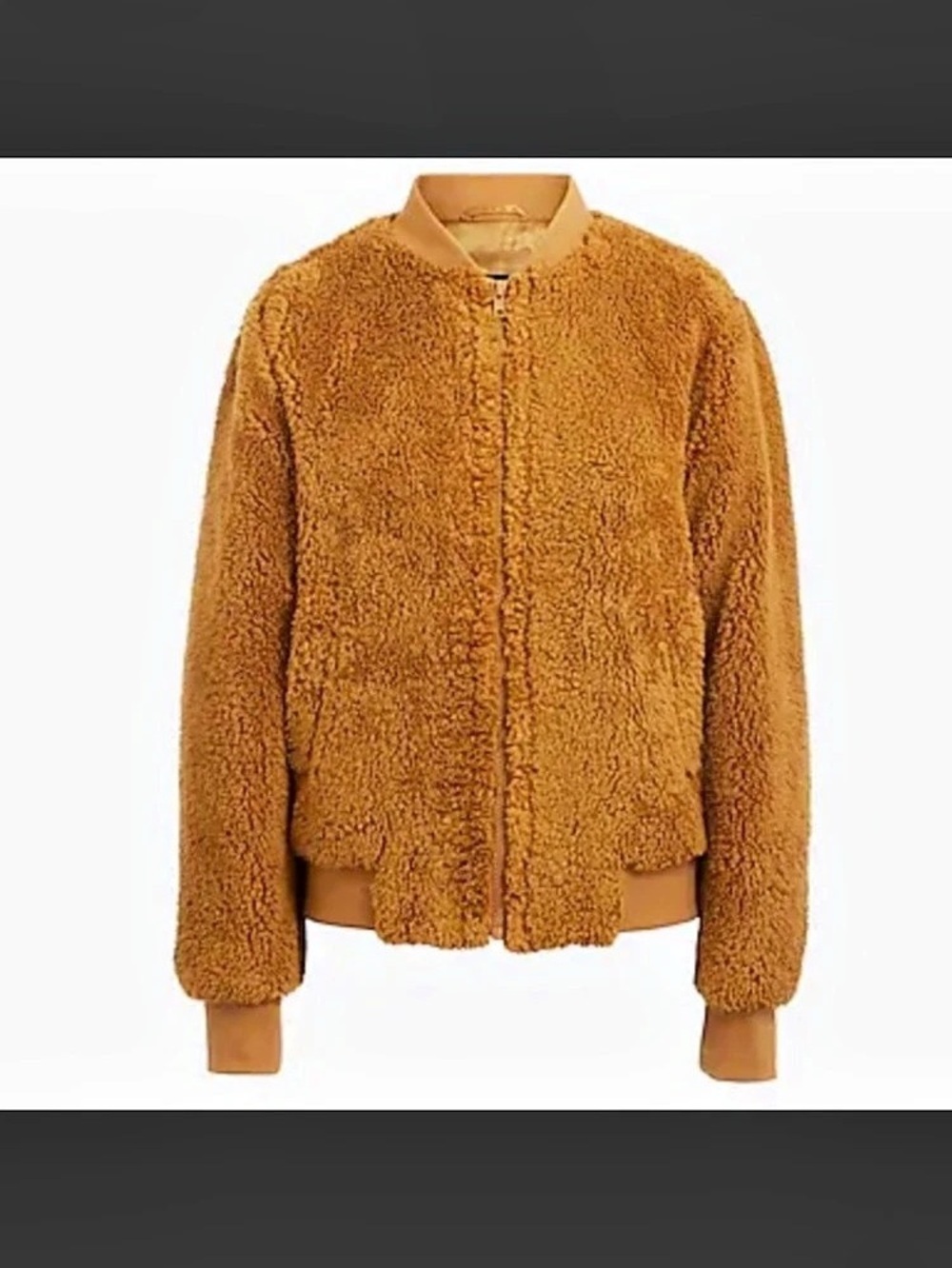 J Crew Teddy Jacket Brown